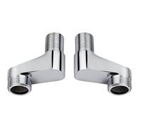 Set 2 Adattatori Cromati per Raccordi Doccia con Struttura in Ottone Forte