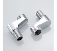 Set 2 Adattatori Cromati per Raccordi Doccia con Struttura in Ottone Forte