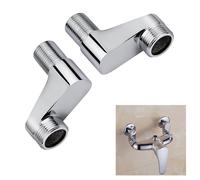 Set 2 Adattatori Cromati per Raccordi Doccia con Struttura in Ottone Forte