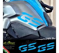 Set 2 Adesivi Fianco Serbatoio Moto BMW R 1200 gs LC Light Blu 2013 / 2016