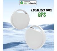 Set 2 AirTag Kit Bianco Compatibile Apple Iphone Localizzatore Smart GPS Oggetti