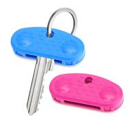 Set 2 Aiuto Girachiavi Ergonomici Coprichiave Antiscivolo Blu Rosa ausilio per anziani, artrite e disabilità accessori per chiavi facili da usare in casa e viaggio
