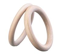 Set 2 anelli per esercizi sportivi in legno ottimi per routine di fitness a casa