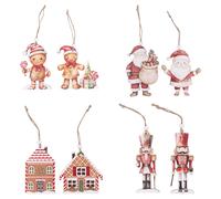 Set 2 appendini natalizi h. 12,5 cm, Santa's House