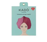 Set 2 asciugamani capelli turbante in microfibra rosa
