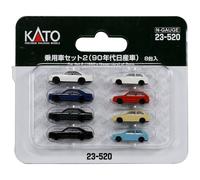 Set 2 auto Kato 23-520 scala N (8 auto Nissan anni '90) per modellismo ferrov...