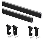 Set 2 Barre Appendiabiti per Armadio 75 cm in Alluminio Emuca Nero