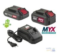 Set 2 Batterie Litio 20 V E Caricabatteria Universale Ckt 2042 Yamato Myx 4 Ah +