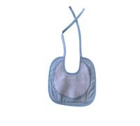 Set 2 bavaglini neonato e neonata personalizzabile con tela aida varie misure (Azzurro (18x19 Medio AP014))