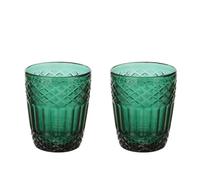Set 2 Bicchieri Acqua in Vetro Verde Amalia