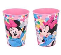 Set 2 Bicchieri per Bambini 260 ml in plastica Senza BPA Regalo per Ragazzi (Minnie Mouse Topolina)