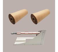 Set 2 Bobine in Carta a Nido d'Ape Colore Avana per Imballaggio con Dispenser