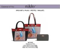 SET 2 BORSE NIKKY BY NICOLE LEE FIORI PORTAFOGLIO IN REGALO TRIS PROMOZIONE