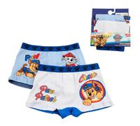Set 2 Boxer Bambino Paw Patrol Slip Cotone 95% Elastan Mutandine Bimbo con Chase e Marshall Intimo Bambini Confortevole Idea Regalo Colori Azzurro/Bianco
