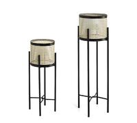 Set 2 Cachepot Con Supporto - Satin