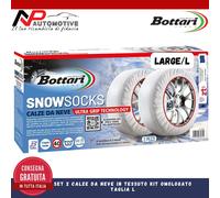 Set 2 CALZE da Neve Omologate EN 16662 CATENE DA NEVE IN TESSUTO TAGLIA M