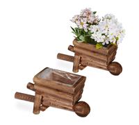 Set 2 carretto cariola portavaso fioriera giardinaggio fiori piante arredamento