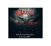 SET 2 CD SAXON HELL, FIRE AND DAMNATION EAGLES OVER HELLFEST Live NUOVO Jewel...