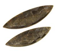 SET 2 CENTROS 21290 CERÁMICA DORADO NEGRO_57X19X11+47X16X9CM