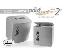 SET 2 CESTE CESTA VIMINI CONTENITORE Portabiancheria BAGNO SALOTTO Grey 52-42 cm