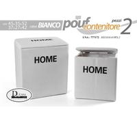 SET 2 CESTE CESTA VIMINI POUF CONTENITORE Portabiancheria BAGNO SALOTTO 52-42 cm