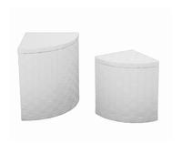 Set 2 Ceste Portabiancheria paper bianco angol con fodera