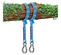 Set 2 Cinghie Regolabili per Altalena con Moschettoni, Corda Sospensione 100 cm, Attacco per Altalena ad Albero, Supporto per Amaca e Sedia Sospesa, Ideale per Montaggio Altalene e Amache