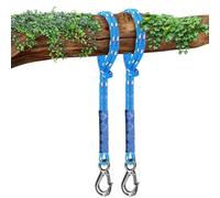 Set 2 Cinghie Regolabili per Altalena con Moschettoni, Corda Sospensione 150 cm, Attacco per Altalena ad Albero, Supporto per Amaca e Sedia Sospesa, Ideale per Montaggio Altalene e Amache