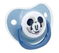 SET 2 CIOCCHI TETINA ANATOMICA SILICONE 0 A 6 M CON CUSTODIA MICKEY MOUSE FULL OF SMILES