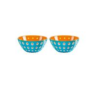 Guzzini - LE MURRINE -Set 2 ciotoline celeste/arancio