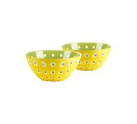 Guzzini - Set 2 ciotoline cm. 12 'Le Murrine' (Zafferano-Bianco-Verde Ninfea)