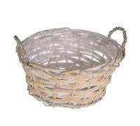 Set 2 Ciotole in Vimini con Manici H 12 cm