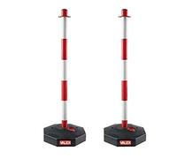 SET 2 COLONNINE COLONNE BICOLORE CON BASE PER SEGNALETICA STRAD. 90 CM " VALEX "