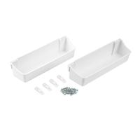 Set 2 Contenitori con Fissaggio Anta Mobile 35 cm in Plastica Emuca Bianchi