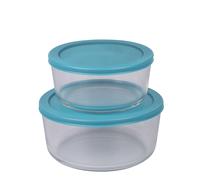 Set 2 contenitori tondi 950 e 1650 ml in vetro borosilicato, SìChef