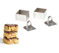 Set 2 Coppapasta quadrati 8x8x4 cm per primi piatti e dessert