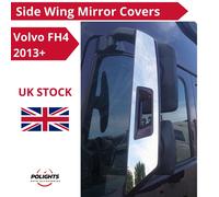 Set 2 copri specchietti retrovisori laterali in acciaio inox lucido per Volvo...