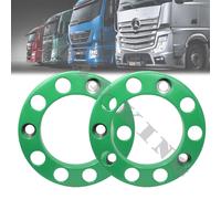 Set 2 Copricerchi Coppa Ruota Copriruota Borchie 22.5" Camion Verde Universale