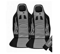 SET 2 COPRISEDILI COPPIA SCHIENALI RACING UNIVERSALI AUTO GRIGI SPORTIVI