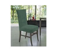 Set 2 Copriseggiola Con Schienale Tinta Unita Morbidissimo Verde Effetto Velluto