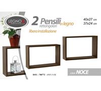 Set 2 Cubo da Parete Scaffale Mensole MODULI PENSILE Moderna BACHECA NOCE 40/37