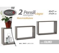 Set 2 Cubo da Parete Scaffale Mensole MODULI PENSILE Moderna BACHECA OLMO 40/37