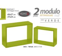 Set 2 Cubo da Parete Scaffale Mensole MODULI PENSILE Moderna BACHECA VER 40/37cm