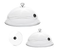 Set 2 Cupole per pistola affumicatrice +1 disco per affumicare cocktail Misure 25 e 20cm usare con Affumicatore a Freddo Pistola Affumicatrice Campana per affumicare (Set cupole affumicatore e disco)
