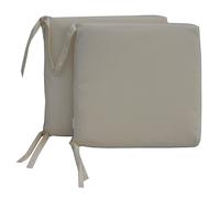 Set 2 Cuscini per Sedia da Giardino 45x45x5 cm in Dralon Allegro Ecru