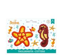 Set 2 Cutters Tagliapasta in plastica Stella e Cavalluccio marino