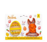 Set 2 Cutters Tagliapasta in plastica Uovo decorato e Coniglio intero