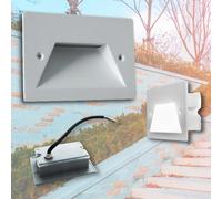 Set 2 Faretti Segnapasso LED 3W Incasso IP65 Esterno Interno Bianco Naturale [EEK: A]