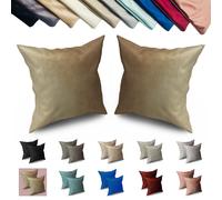 set 2 federa fodera per cuscini letto divano tinta unita 40x40cm poliestere