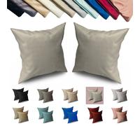 set 2 federa fodera per cuscini letto divano tinta unita 40x40cm poliestere